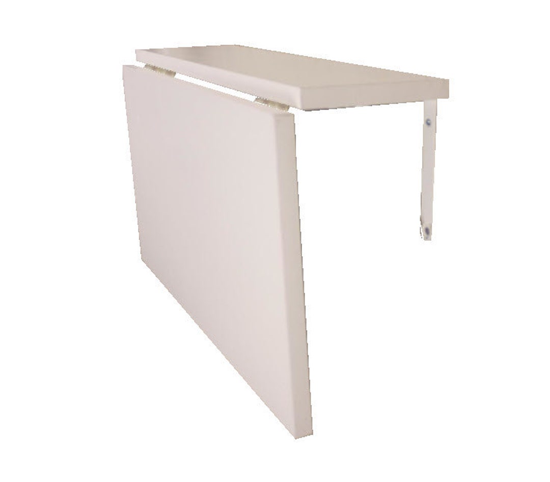 White MDF Folding Wall Desk: Portable Kitchen Dining Table - Etsy