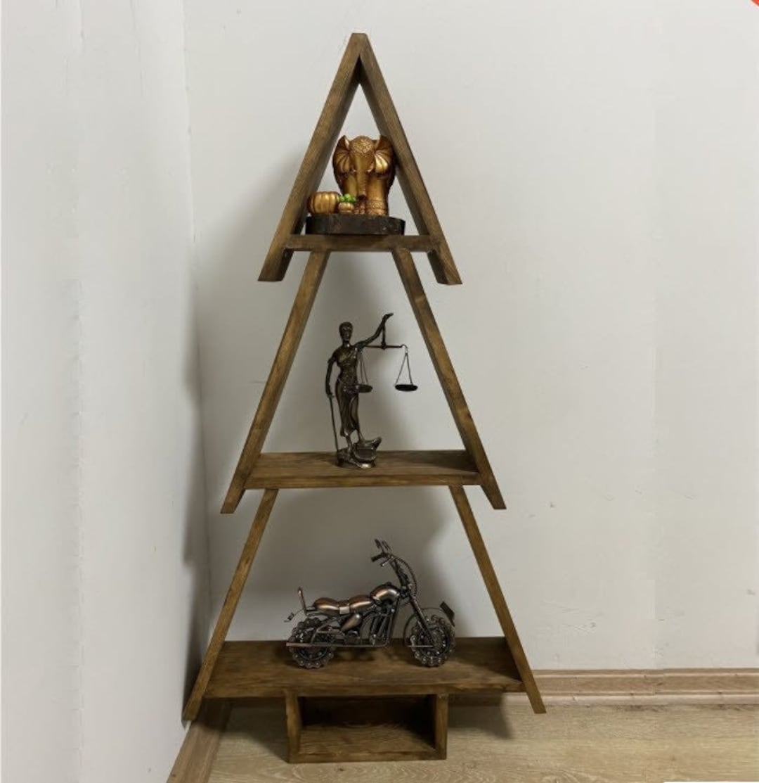 Wooden Christmas Decor - Solid Wood X-mas Tree - Multipurpose New Year ...