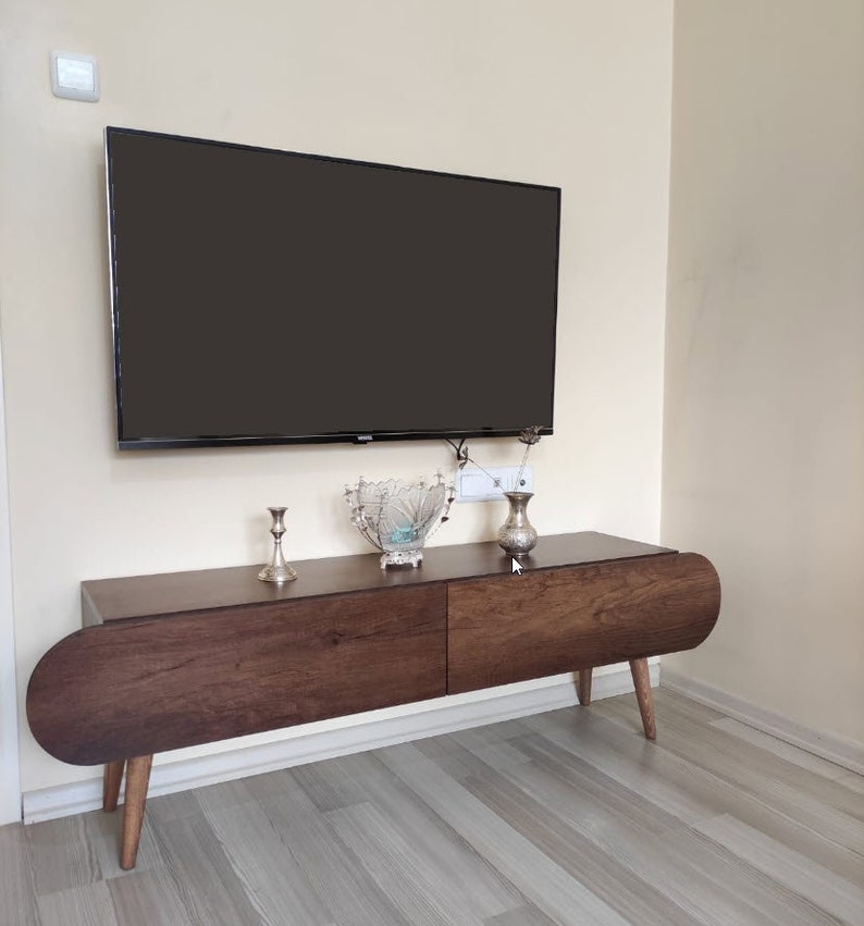 Solid Wood Small Tv Stand Decorative Wooden Tv Unit Customizable Modern