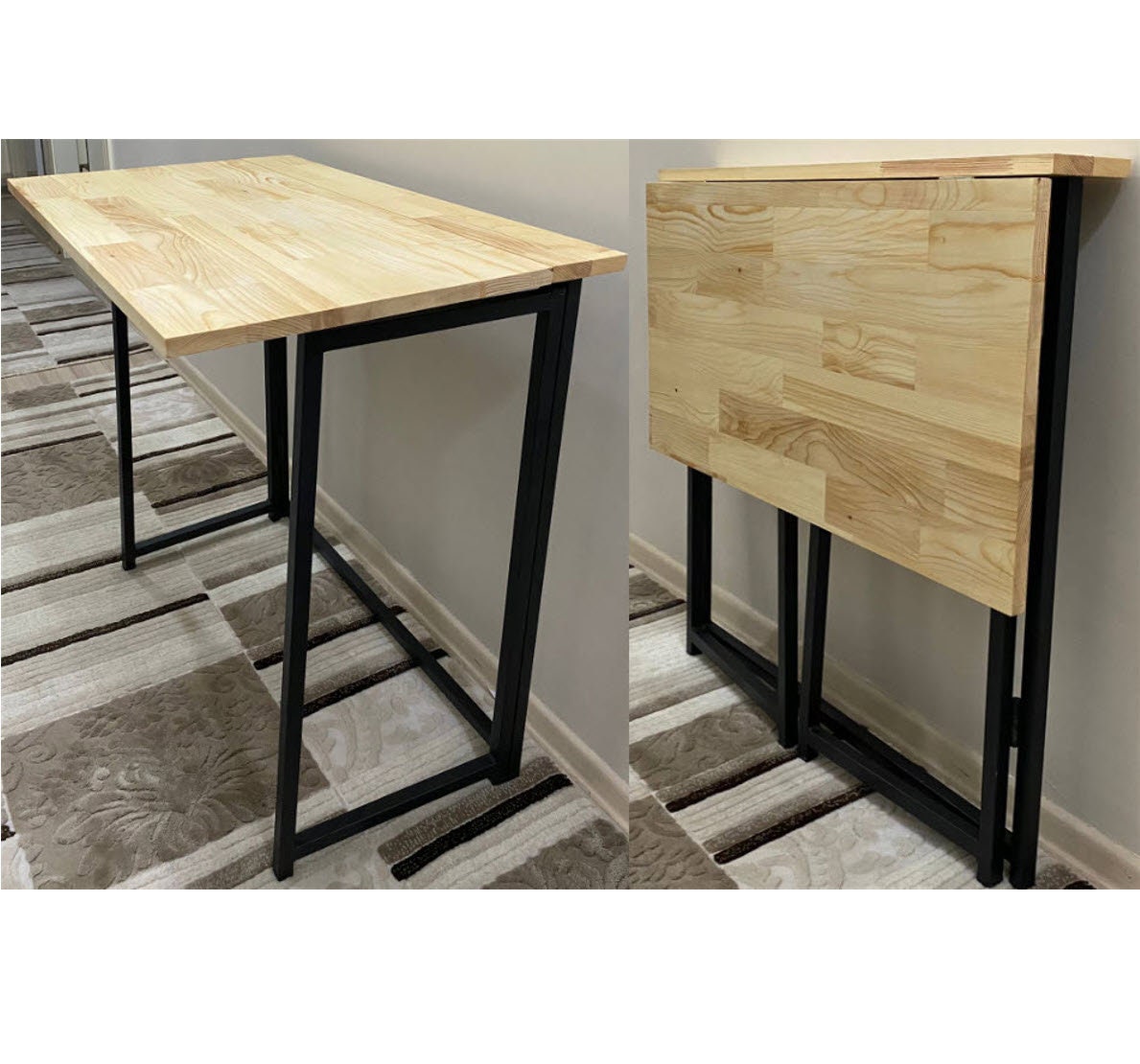 Escritorio montado en la pared, mesa plegable Murphy de cocina, mesa de  trabajo multifunción de diseño especial, estantes flotantes, mesa plegable  de