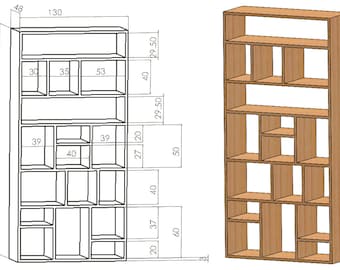 Solid Wood Adjustable Bookshelf: Tall Display Shelving Unit