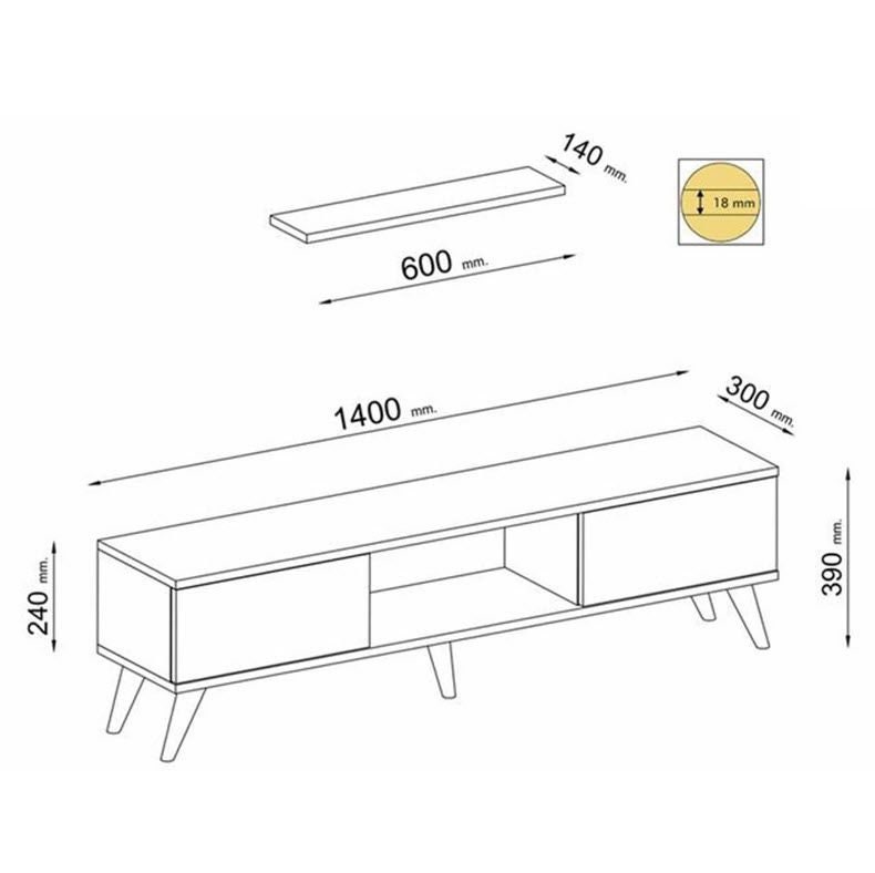 Solid Wood TV Stand Wooden TV Table Custom Television Etsy