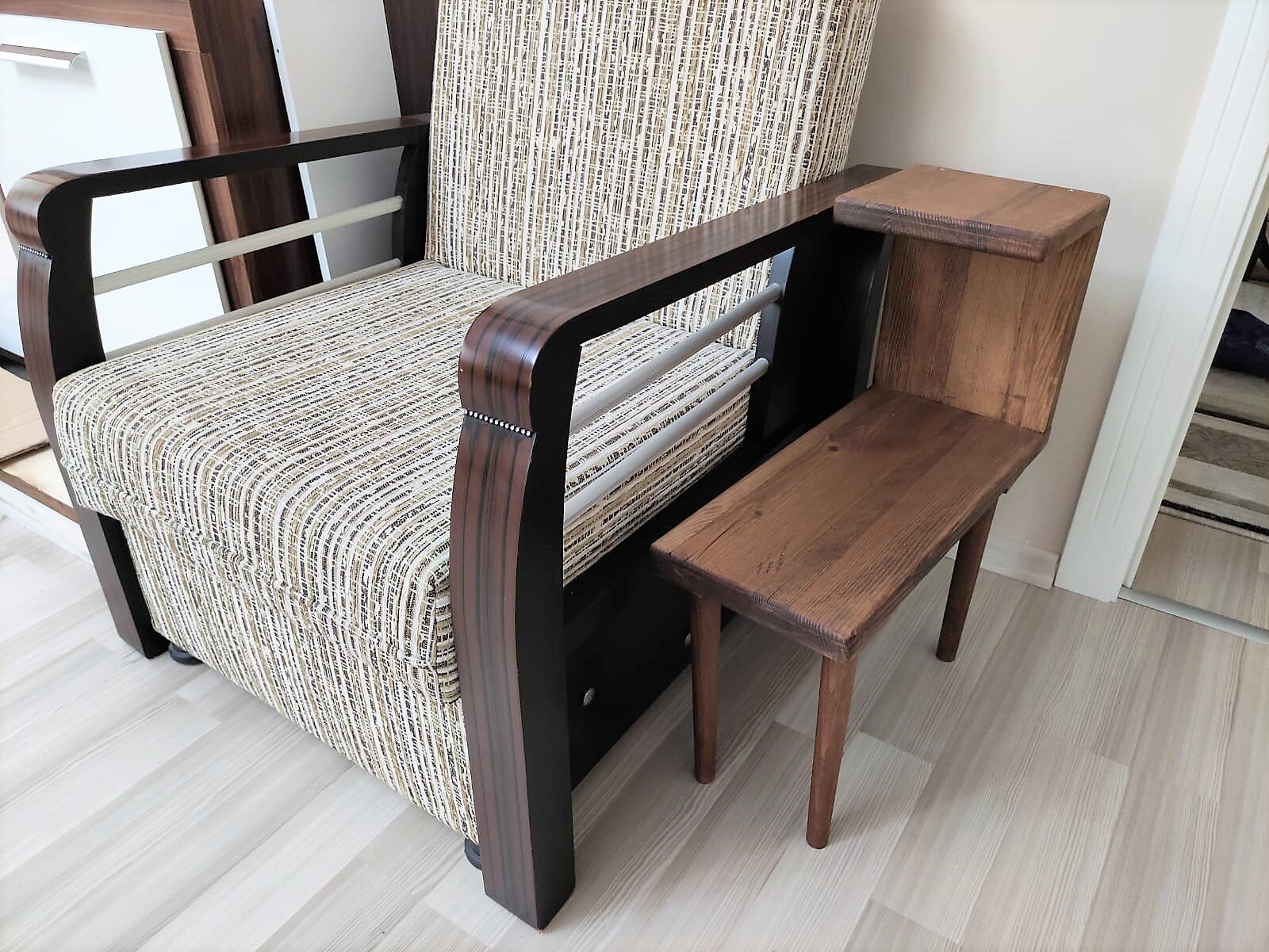 Table Design With Side Rack Wooden Side Table - Decorative Design Solid Mini Rack - Design ...