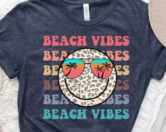 Beach Vibes Shirt, Summer Shirt, Funny Summer, Summer Gift, Hello Summer Tee, Cute Summer Graphic Tee,Palm Tshirt, Beach Shirt,Retro Shirt