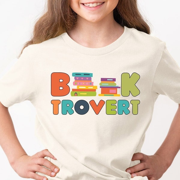 Booktrovert Shirt Gift For Kids, Book Nerd Kids Shirt, Children Books T-Shirt, Bookish Shirt,Back To School Tee,Book Lover Tee,Gift For Kids