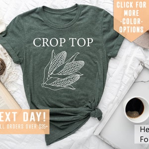 Crop Top Corn Shirt Gift For Farm Girl, Corn Sweatshirt, Farm Life Shirt, Corn Crop Hoodie,  Fall Harvest Clothing, Midwest Farmer Apparel