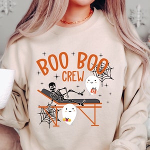 Boo Boo Crew Shirt Gift For Nurses, Skeleton Shirt, Ghost Tshirt,Spooky Tee,Halloween Nurse Tee,Boo Shirt,Nurses Fall Tee,Scary Vibes Outfit