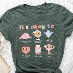Retro It's Okay To Make Some Mistakes Sweatshirt, Hippie Motivational Sweater, Mental Health Matters Shirt,Special Education Teacher T-Shirt
