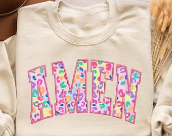 Amen Easter Sweatshirt ,Jesus Easter Shirt, Amen Varsity Shirt ,Floral Amen Shirt, Easter Christian Shirt, Easter Varsity ,Cute Easter Gift