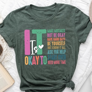 It's Okay To Make Some Mistakes Shirt ,Mental Health Shirt ,Motivational Shirt, Mental Health Matters, Motivational Shirt ,It's Okay To