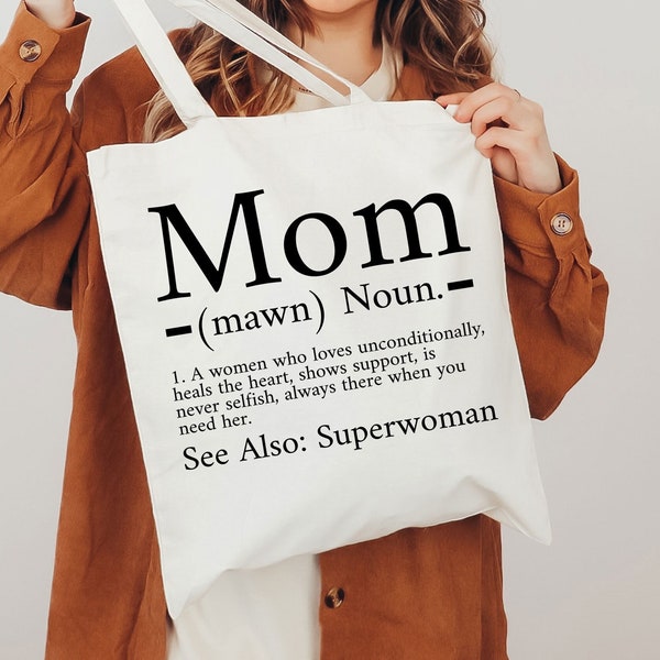 Mom Definition Tote Bag Gift For Mother's Day, Gift For Mom , Mom Birthday Gift,Mom Life Bag,Best Mom Ever Bag,Shopping Bag,Baby Shower Gift