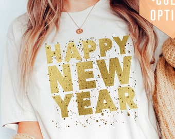 Happy New Year Shirt Gift For Family Dinner,New Year Party Shirt,Christmas Sweatshirt,Happy New Year Hoodie,Christmas Family Reunion Clothes