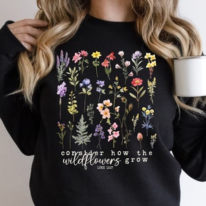 Consider How The Wildflowers Grow Sweatshirt, Bible Verse Sweatshirt, Christian Hoodie,Wildflower Hoodie,Flowers Women Hoodie,Religious Gift
