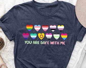 You are safe with me - pride month t shirt