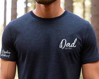 Dad Shirt, Dad Shirt With Kid Names ,Custom Dad Shirt, Custom T-Shirt Graphic, Dad Tshirt, Custom Dad Shirt, T-shirt Dad, Dad Tee