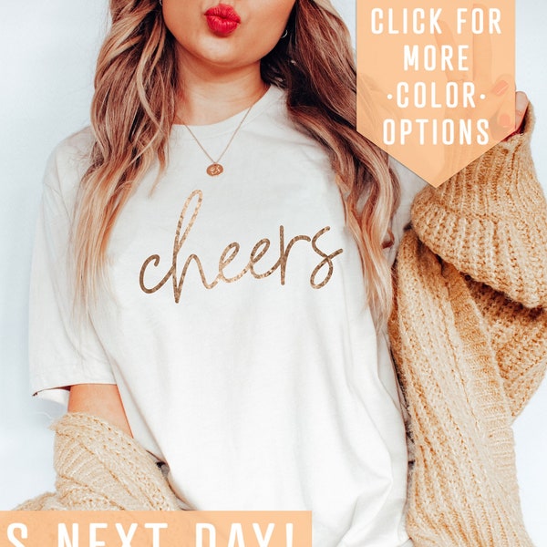 Cheers Sweatshirt Gift For New Year Party, New Year Eve Sweatshirt, Champagne Lover Clothing, Wine Lover Gift Shirt, Bachelorette Party Tee