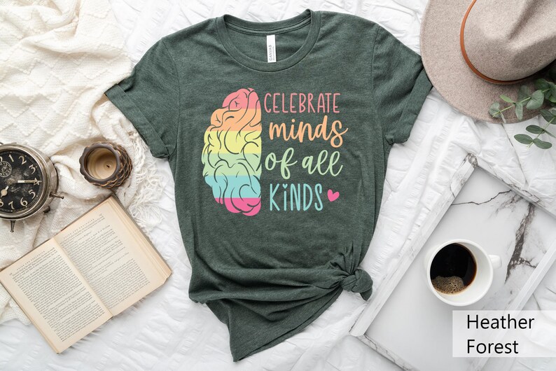 Celebrate Minds Of All Kinds Shirt, Autism Shirt,Neurodiversity Shirt,Autism Awareness Shirt,Neurodivergent Shirt,ADHD Shirt,Inclusion Shirt image 4