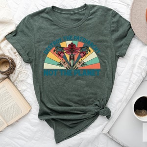 Vernietig het patriarchaat-shirt, niet de planeet-shirt, smash het patriarchaat-shirt, fuck het patriarchaat-shirt, cadeau voor feministen, Save The Planet-T-shirt afbeelding 3