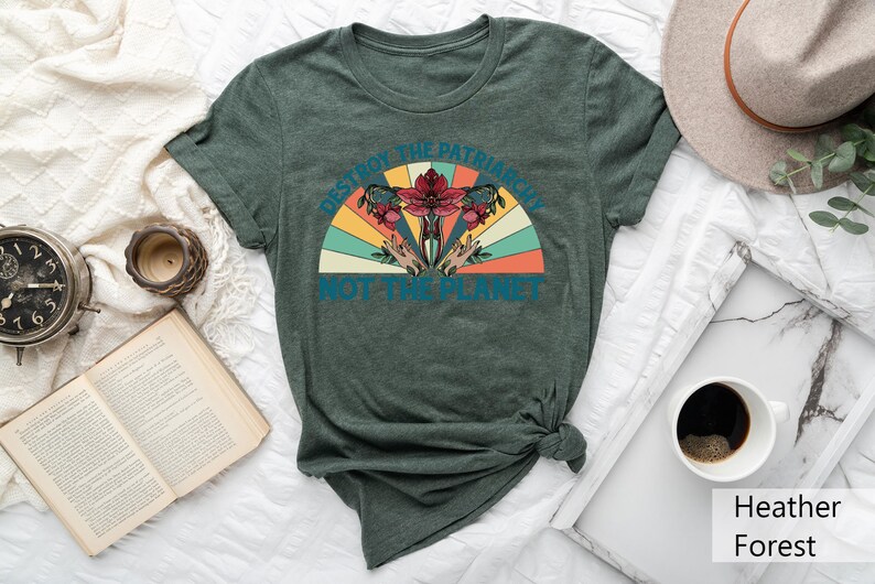 Vernietig het patriarchaat-shirt, niet de planeet-shirt, smash het patriarchaat-shirt, fuck het patriarchaat-shirt, cadeau voor feministen, Save The Planet-T-shirt afbeelding 3