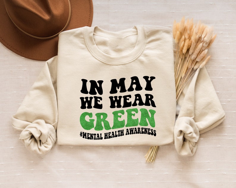 Mental Health Shirts Awareness TShirt, In May We Wear Green, Mental Health Month, In May We Wear Green, Mental Health Group Shirts image 2