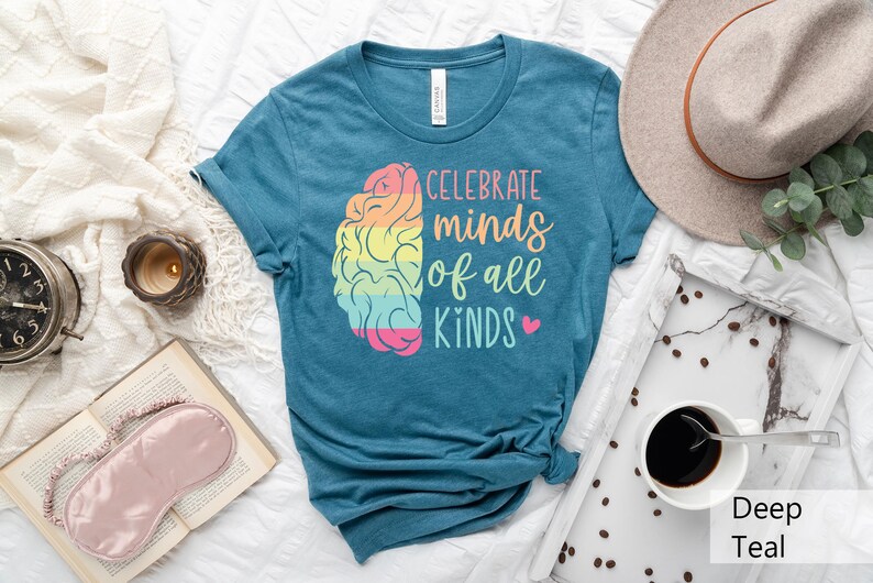 Celebrate Minds Of All Kinds Shirt, Autism Shirt,Neurodiversity Shirt,Autism Awareness Shirt,Neurodivergent Shirt,ADHD Shirt,Inclusion Shirt image 2