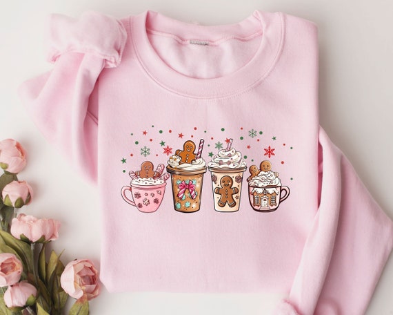 Christmas Shirt - Gingerbread Christmas Coffee- Womens Christmas Tee & Sweatshirt