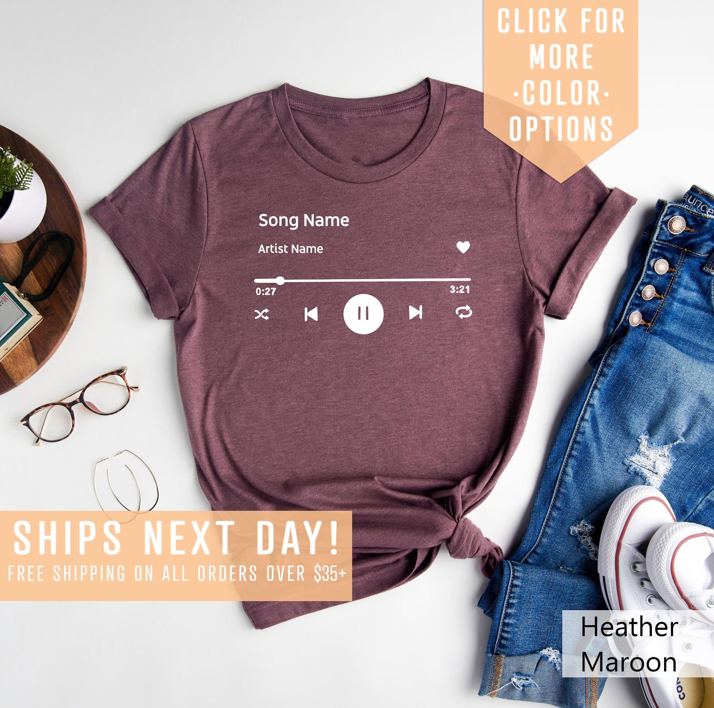 Custom Song Name Shirt Gift For Birthday, Custom Artist Name Shirt, Custom Song Name T-Shirt, Favorite Song Tee, Custom Favorite Artist Tee