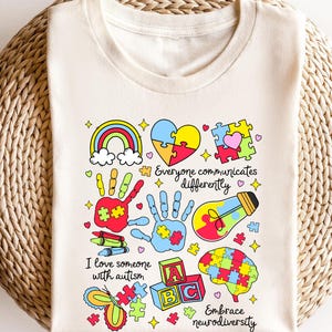 Everyone Communicates Differently Sweatshirt, Autism Awareness Shirt, Autism Shirt, Autism Month Shirt, Autism Month Gift Shirt