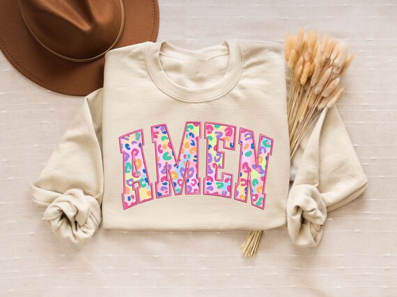 Amen Easter Sweatshirt ,Jesus Easter Shirt, Amen Varsity Shirt ,Floral Amen Shirt, Easter Christian Shirt, Easter Varsity ,Cute Easter Gift