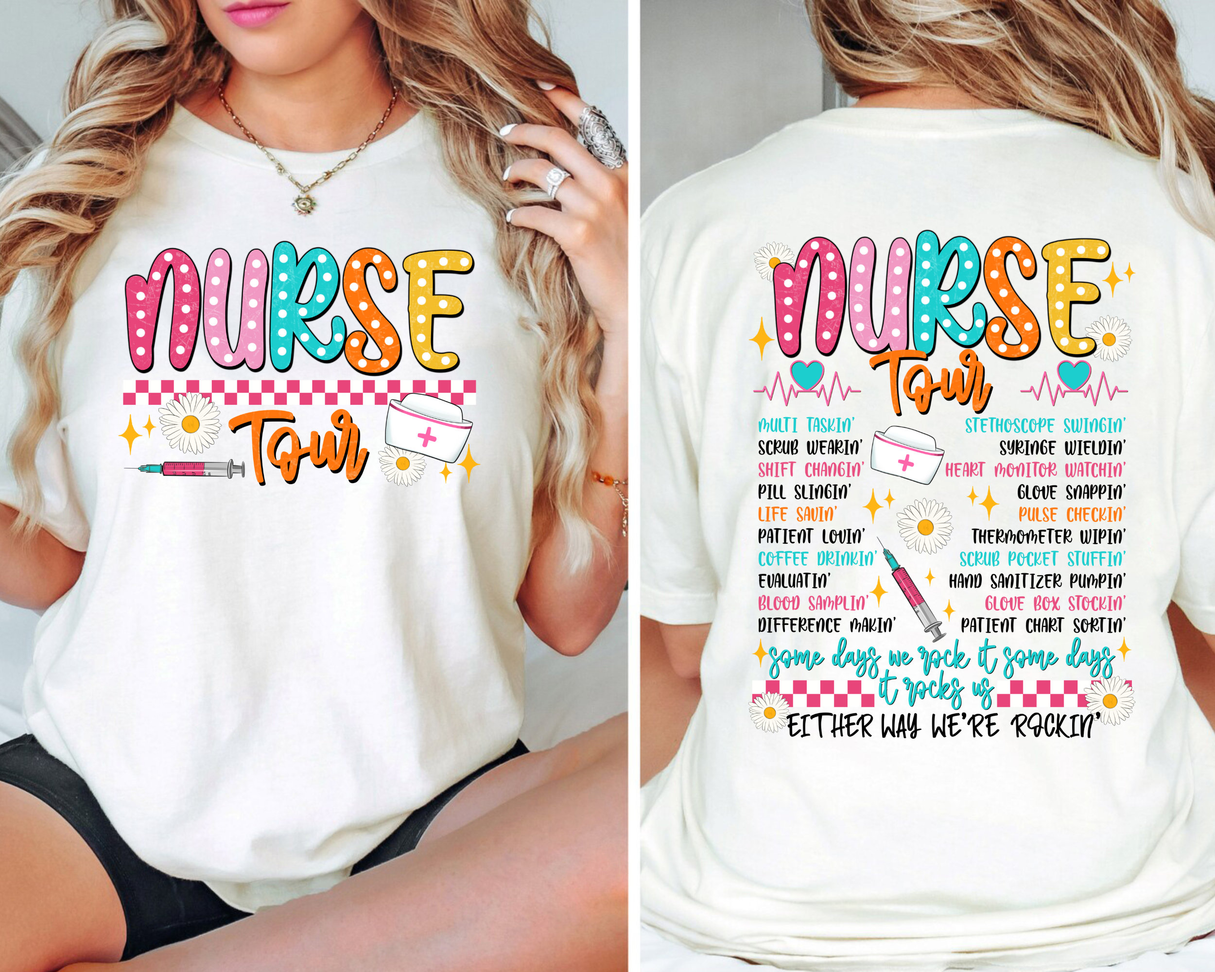 Funny Nurse Shirts Nurse Tour TShirt, Some Days I Rock It Nurse, Nurse Life, Some Days I Rock It, Funny Nurse Shirts