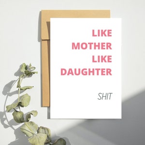 Funny Mom Birthday Card from Daughter, Mom Birthday, Special Mum Birthday Card