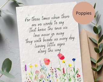 Sympathy Card and Memory Keepsake Gift, Plantable Wildflower Seed Card, Bereavement Gift, Sorry For Your Loss, Sympathy Gift, Loving Memory