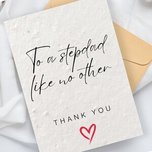 Stepdad Birthday Card, Thank You Stepdad, Happy Birthday Dad, Amazing Dad, Just like a Dad Card, Thank You Dad, Plantable Seed Card, for Him