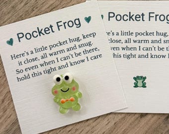 Pocket Hug Frog – Keepsake Card, Comfort Gift