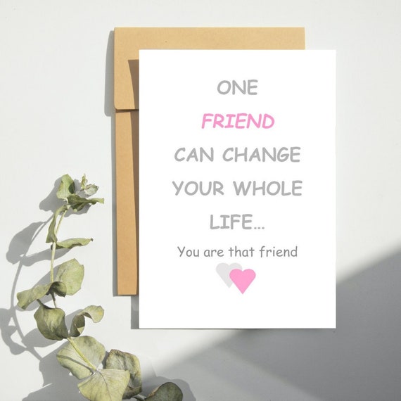 Best Friend Birthday Card, Friend Birthday Card, Friendship Cards