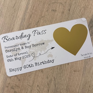 Personalised Scratch To Reveal Voucher, Special Birthday Surprise Scratch Card, 18th, 21st, 30th, 40th, 50th, 60th, Birthday, Holiday Gift