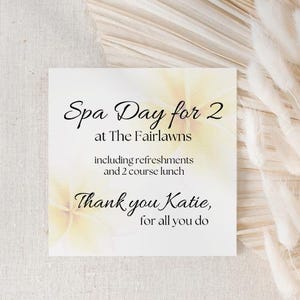 Personalised Surprise Any Occasion Gift Card, Spa Day Gift Card, Event Gift, Holiday Surprise, Spa Day Gift, Bespoke Designs