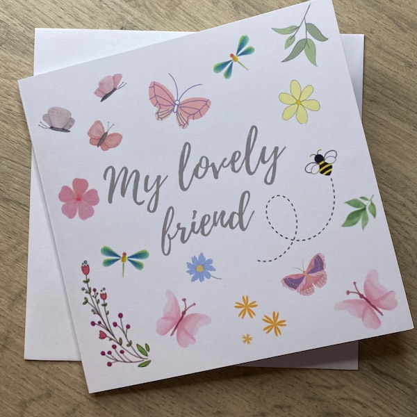 Friendship Card, Best Friend Card, Card for Bestie, Best Friend Birthday, Thank you Friendship Gift