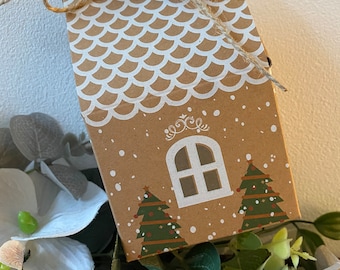 Christmas Gingerbread Favour Boxes, Gingerbread House, Name Places, Party Bag Fillers, Table Decor, Cookie Boxes, Advent Calendar Treats