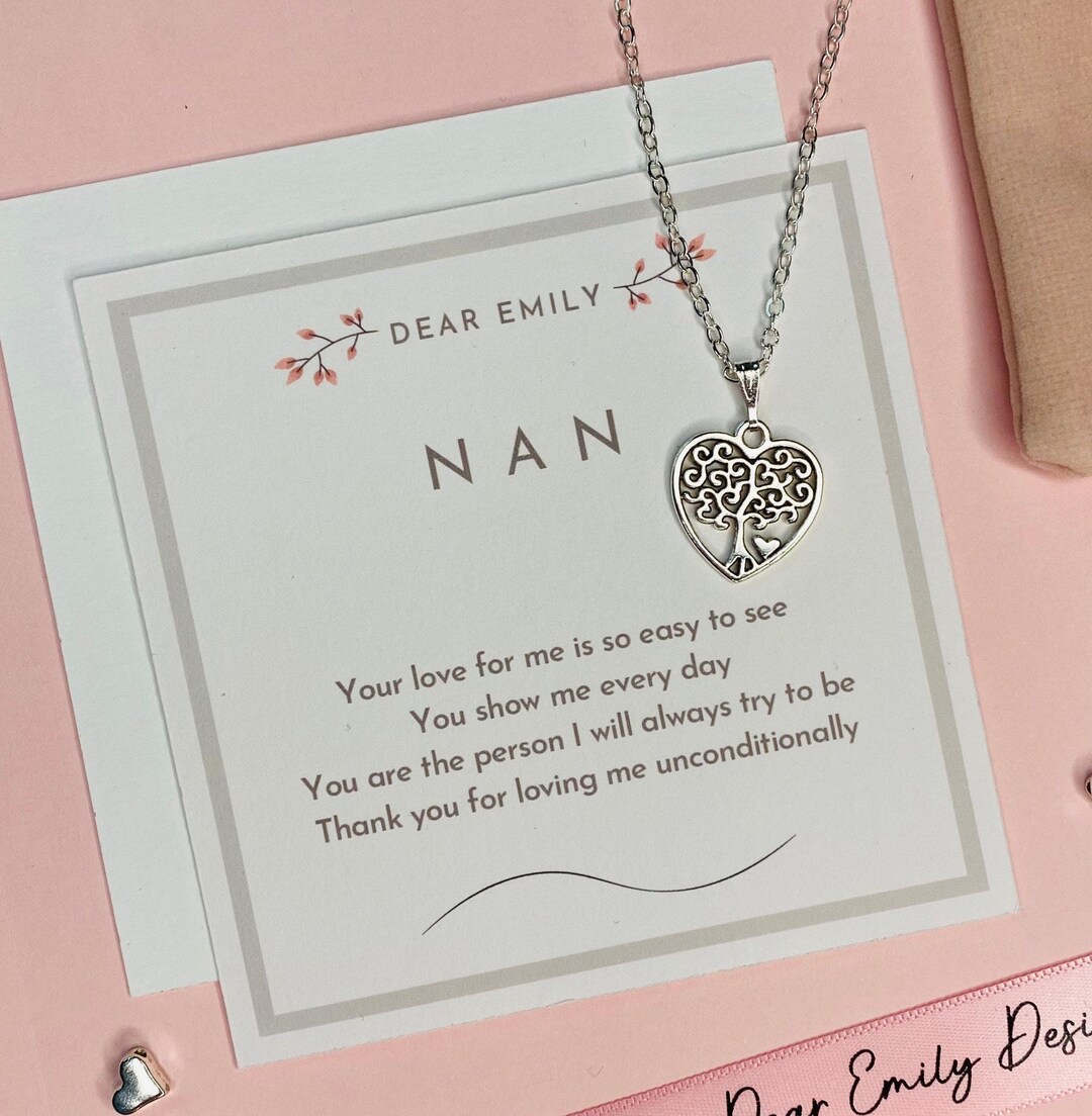 Family Tree of Life Birthday Gift for Nan, Mothers Day Gift for Nan, Nanny, Nana, Love You Nan