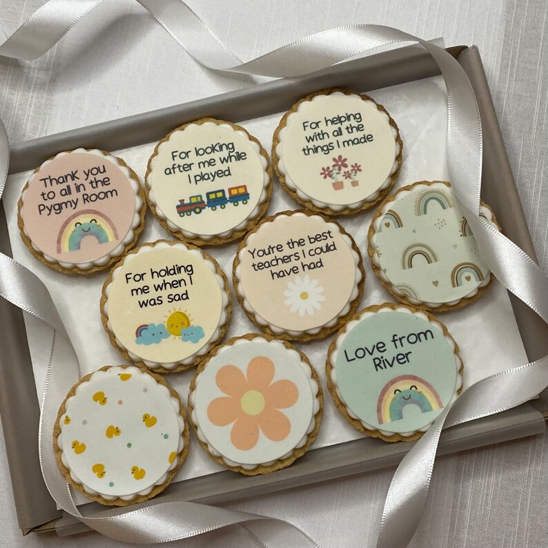 Nursery Thank You Personalised Biscuits Gift Pre School Thank Etsy