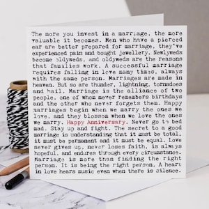 Anniversary Card, Wedding Anniversary, Congratulations on your Anniversary, Marriage Card, Silver Anniversary, Golden Anniversary