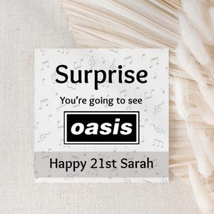 Personalised Surprise Any Occasion Gift Card, Concert Tickets, Spa Day Gift Card, Event Gift, Holiday Surprise, Spa Day Gift, Bespoke Design