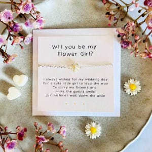 Flower Girl Proposal Keepsake Gift | Young Bridesmaid Gift | Bridal Flower Girl Poem Card and Gift | Luxury Gift for Her