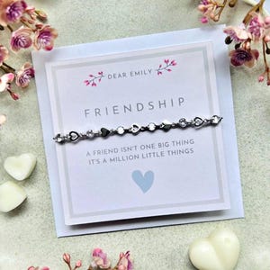 Special Friend Birthday Gift, Heart Crystal Sphere Silver Bracelet, Friendship Gift for Any Occasion, Thank You Gift for Best Friend