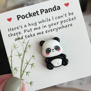 Pocket Hug Panda, Stress Gift, Pocket hug, Gift for kids, Gift for Her, worry gift, grief gift, small gift, friendship gift, meaningful gift