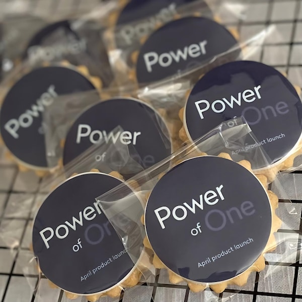 Branded Corporate Logo Biscuits, Bespoke Iced Biscuits for Corporate Events and Meetings, Promotional Logo Gifts, Corporate Expo Events