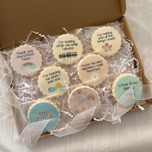 Nursery Thank You Personalised Biscuits Gift, Pre School Thank You Gift, Leaving Nursery Biscuits for Nursery Teachers, Nursery Staff Gifts