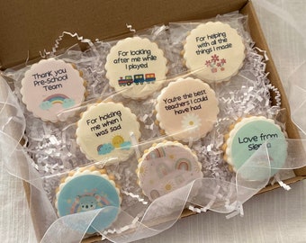 Nursery Thank You Personalised Biscuits Gift, Pre School Thank You Gift, Leaving Nursery Biscuits for Nursery Teachers, Nursery Staff Gifts