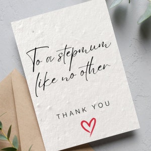 Stepmum Birthday Card, Thank You StepMum, Happy Birthday Stepmother, Amazing Mom, Stepmom Card, Plantable Seed Card, for Her